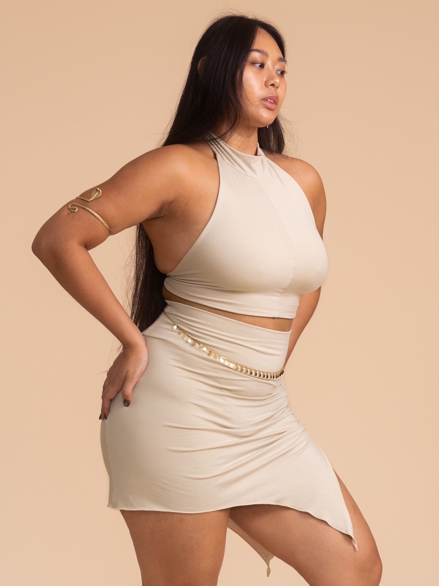 Sienna Mini Skirt - Sandy Pearl