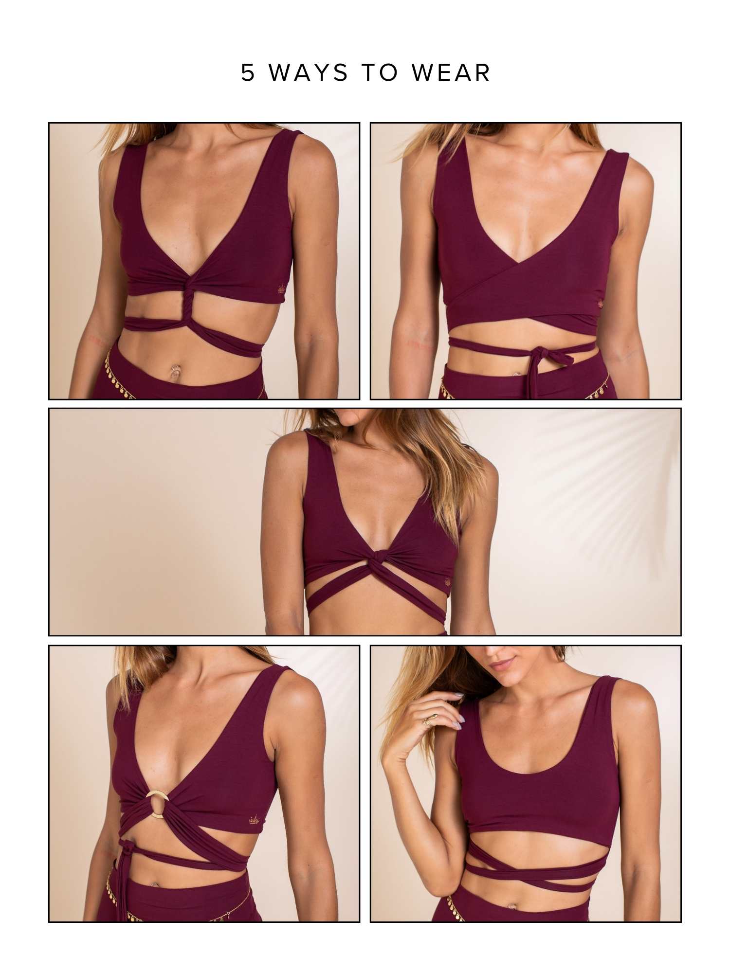 Reversible Artemis Top (5-Way) - Carnelian