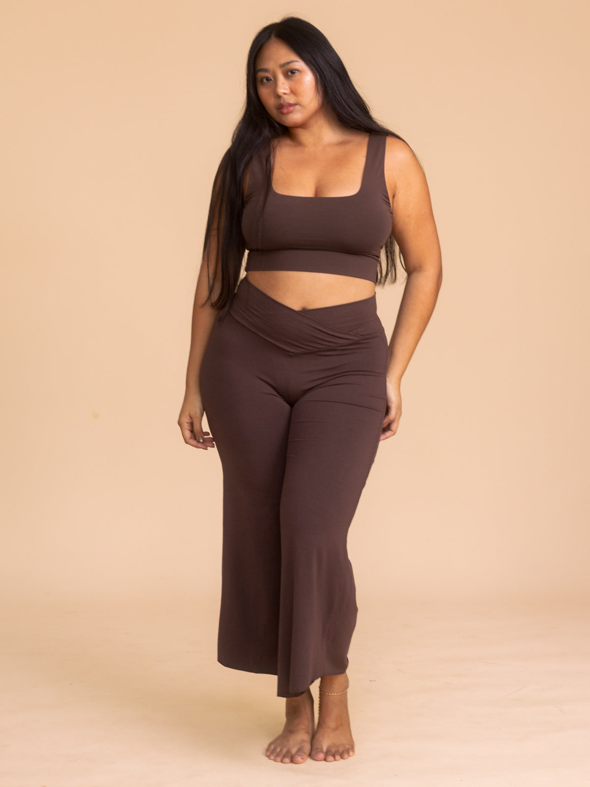 Artemis Reversible Crop Top - Cacao