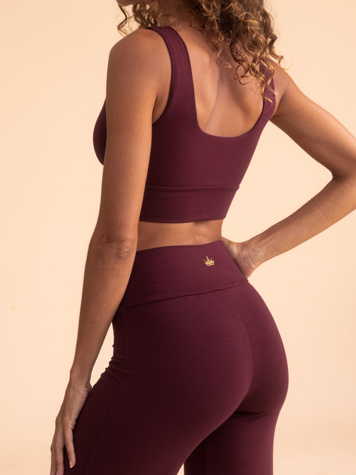 Artemis Reversible Crop Top - Cherry Stone