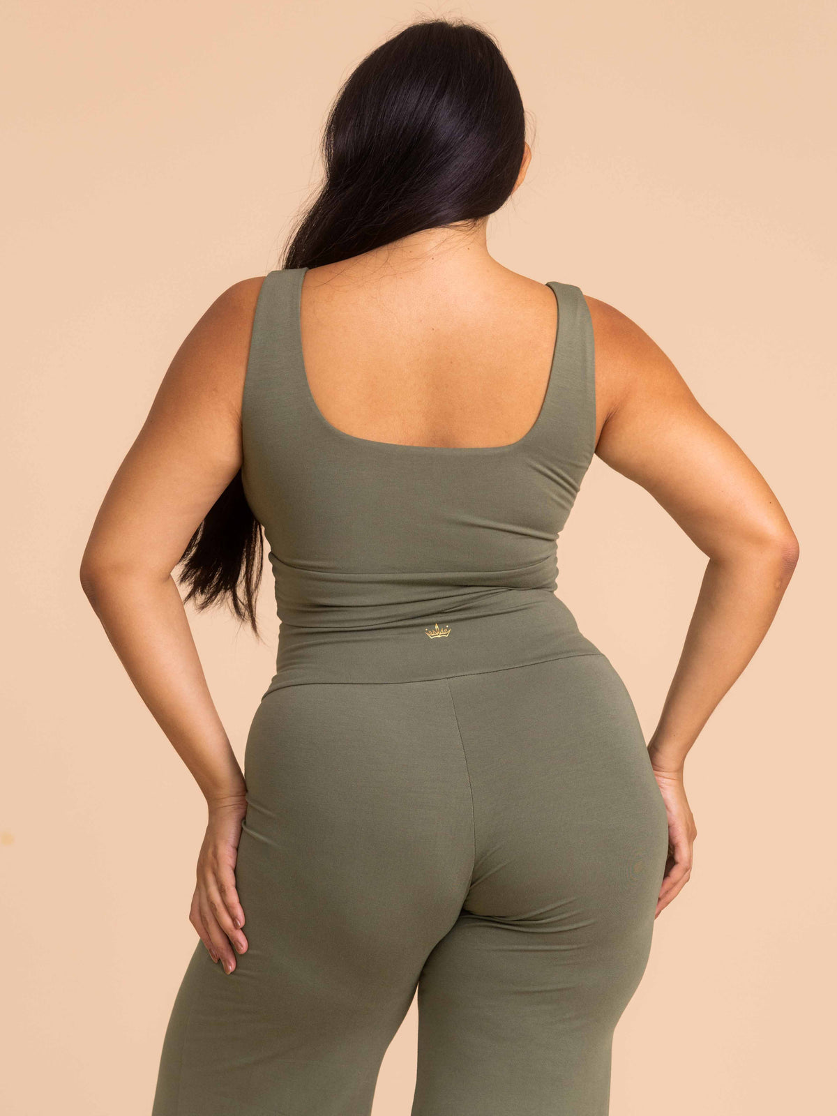 Artemis Reversible Crop Top - Fern