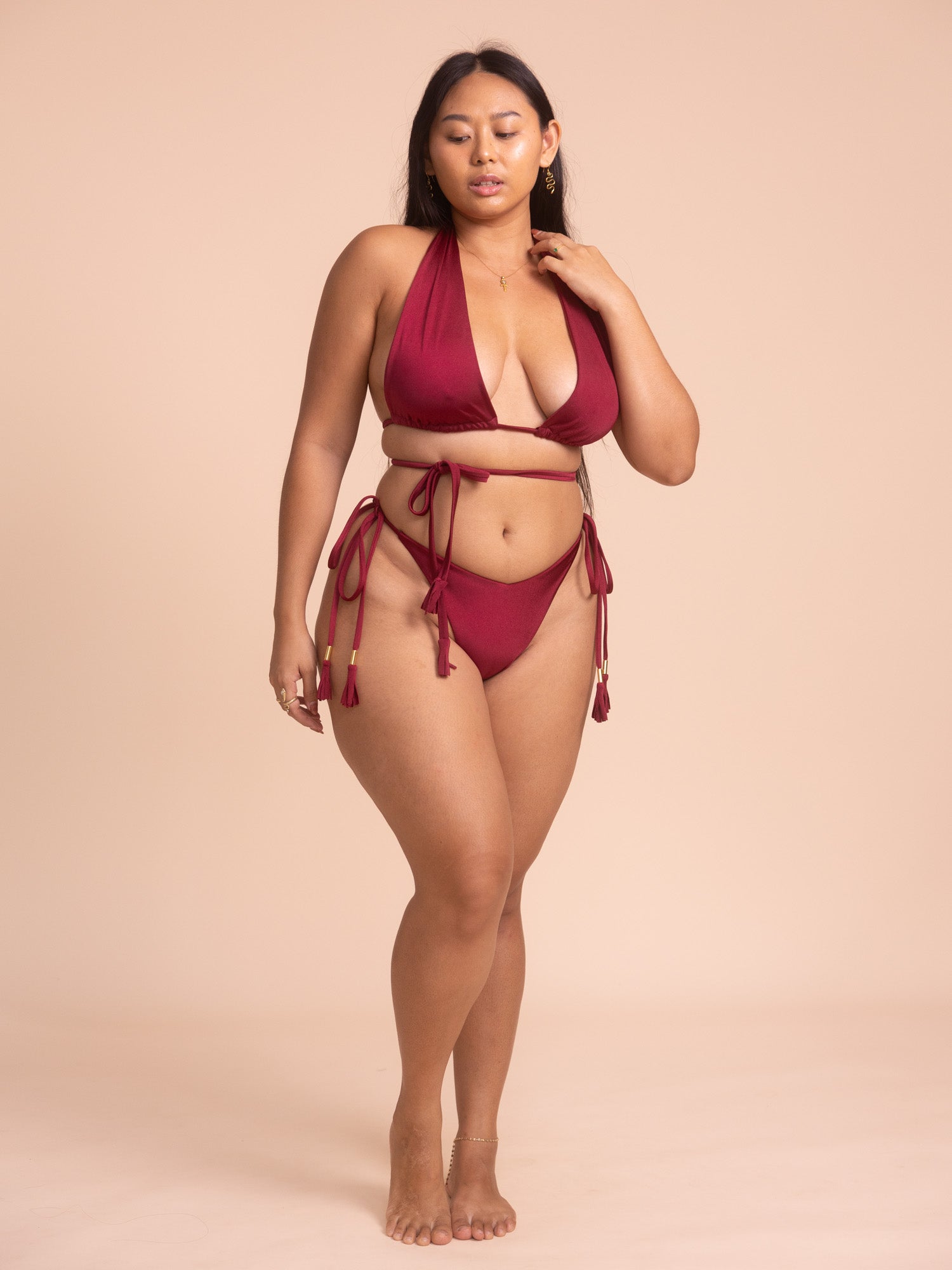 Calypso Bikini Bottom - Cherry