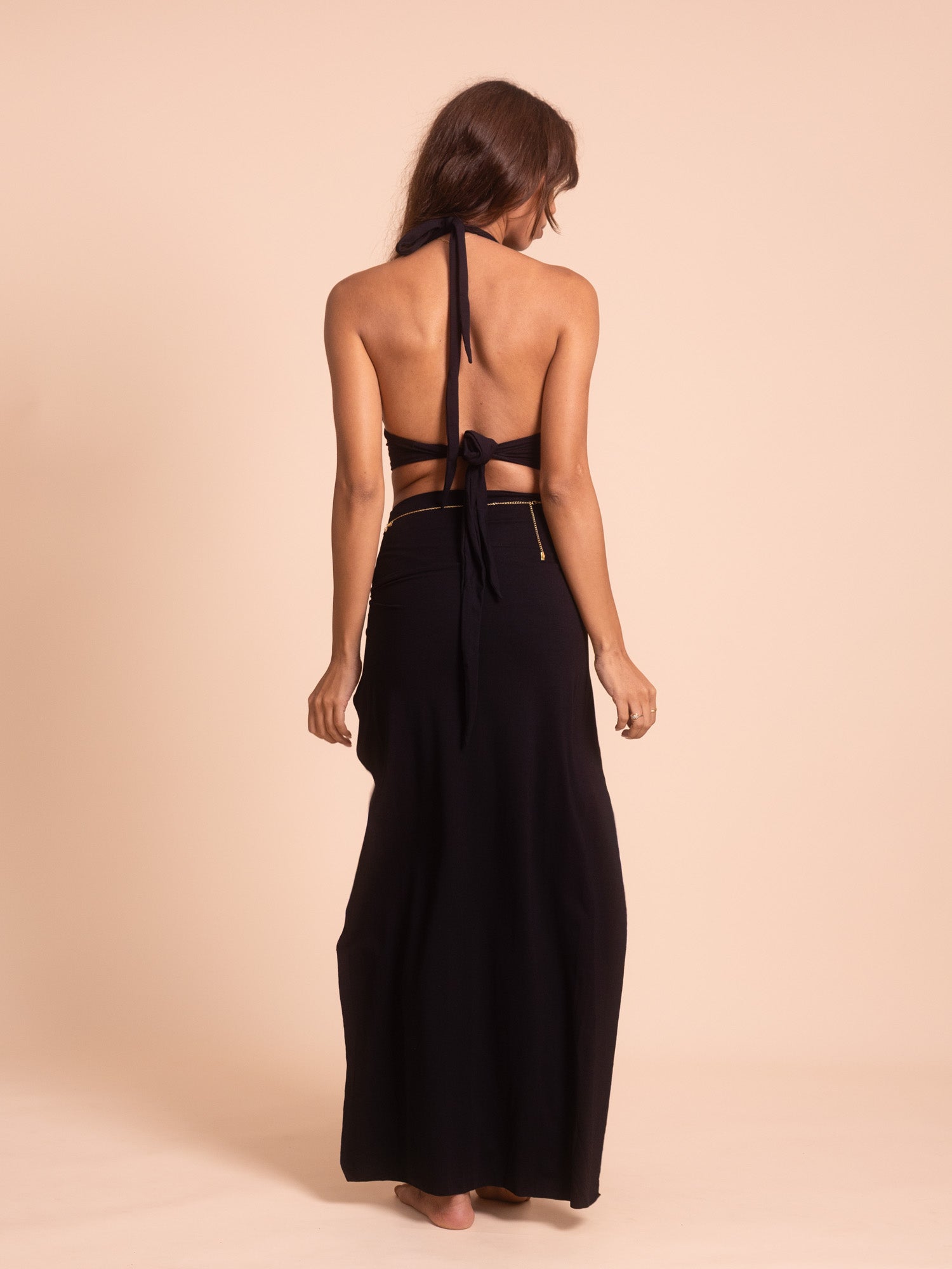 Cleopatra Slit Skirt - Black Onyx