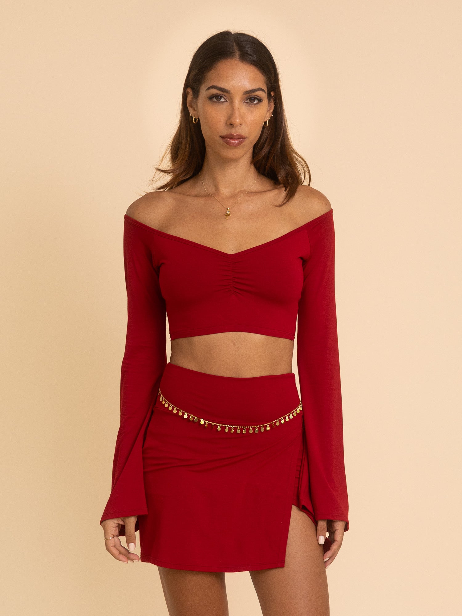 Persephone Top - Crimson Red