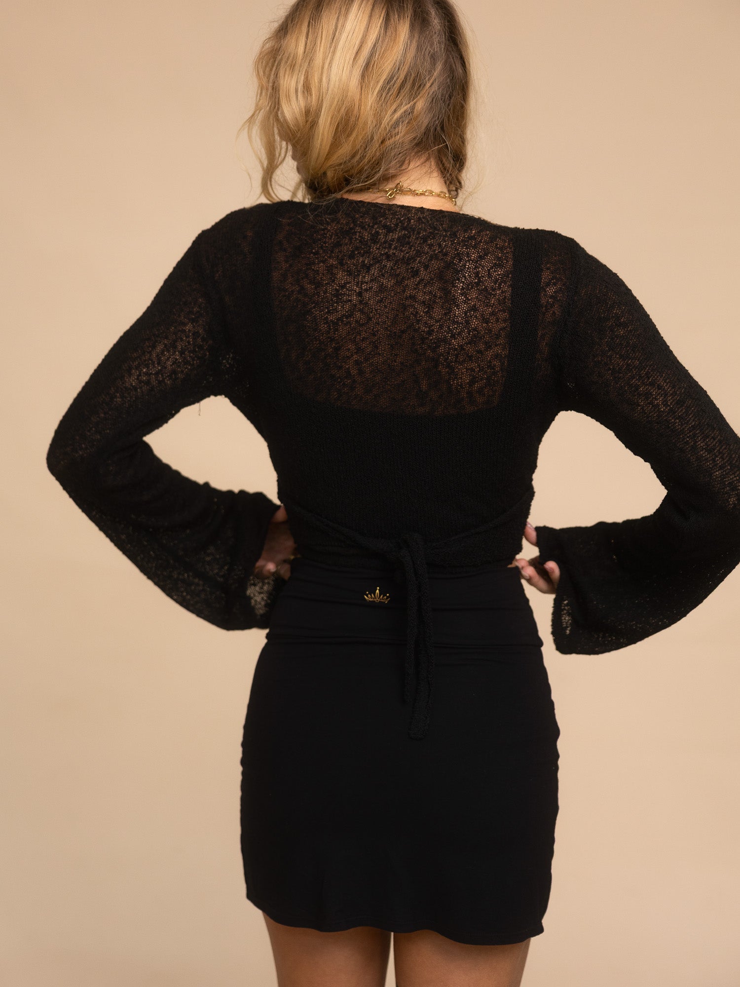 Olivia Knit Top (4-Way) - Black Onyx