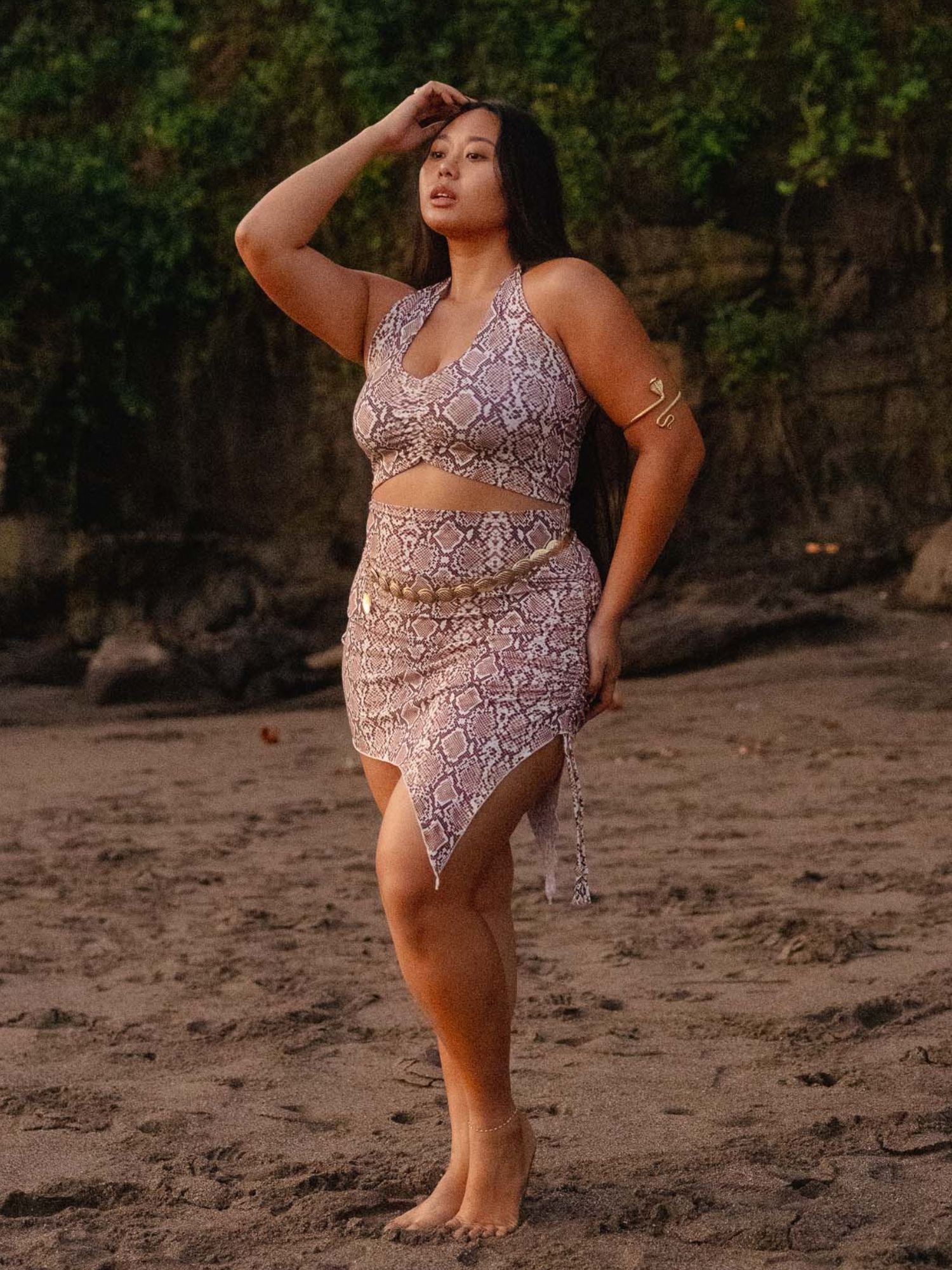 Nalu Top (3-Way) - Organic Snake Print