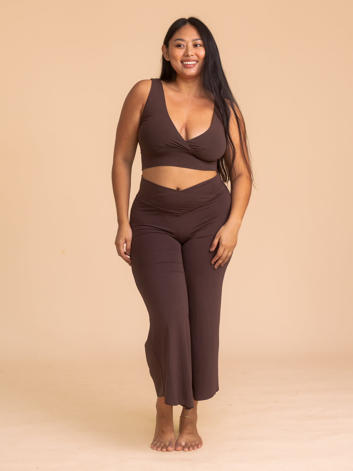 Artemis Reversible Crop Top - Cacao