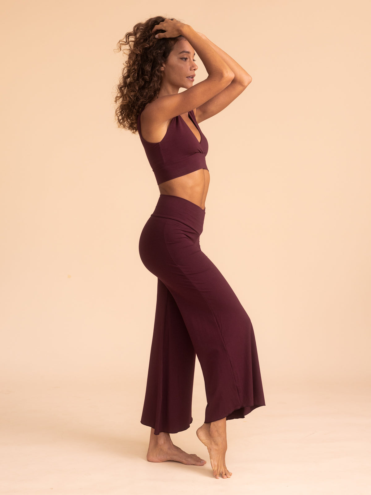 Alora Flare Pant - Cherry Stone
