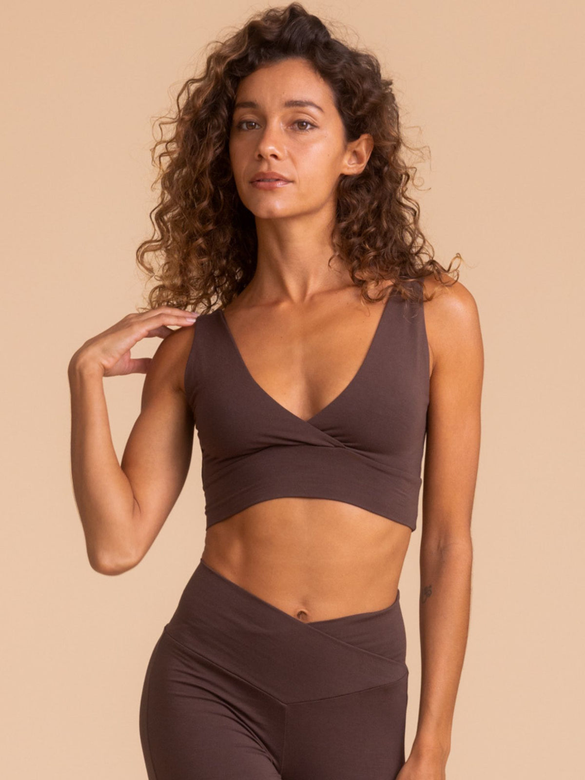 Artemis Reversible Crop Top - Cacao