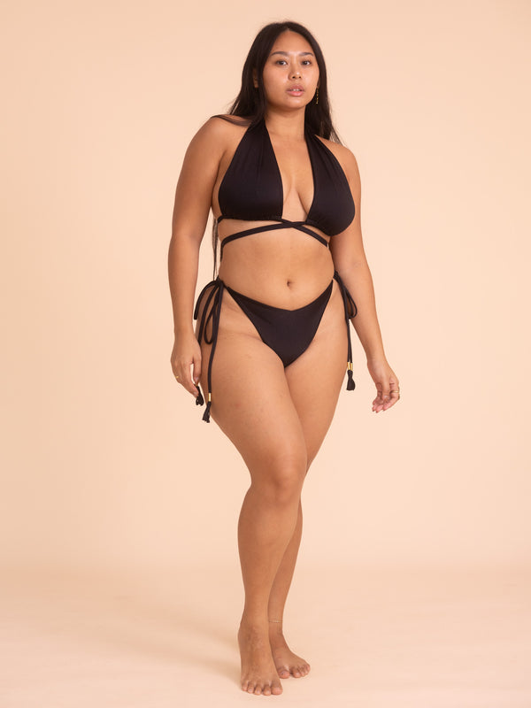 Calypso Bikini Bottom - Shiny Black