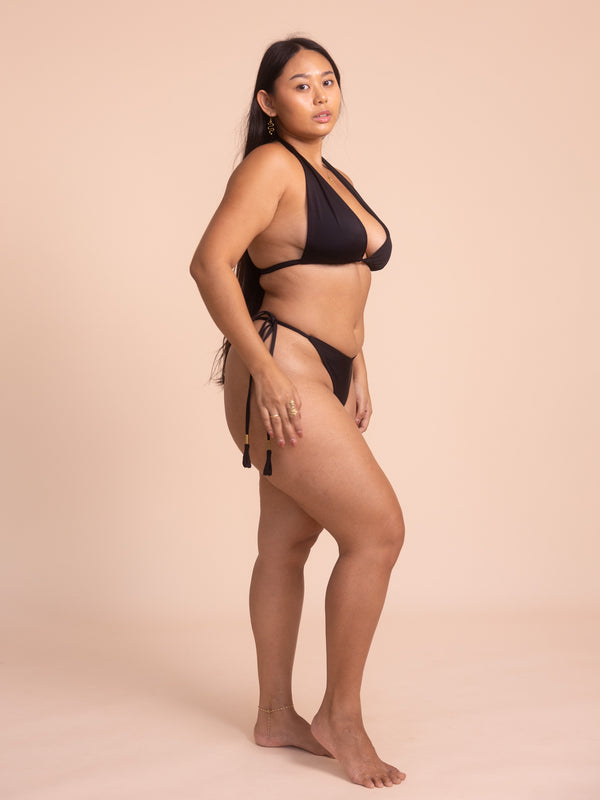 Solara Bikini Top (9-Way) - Shiny Black