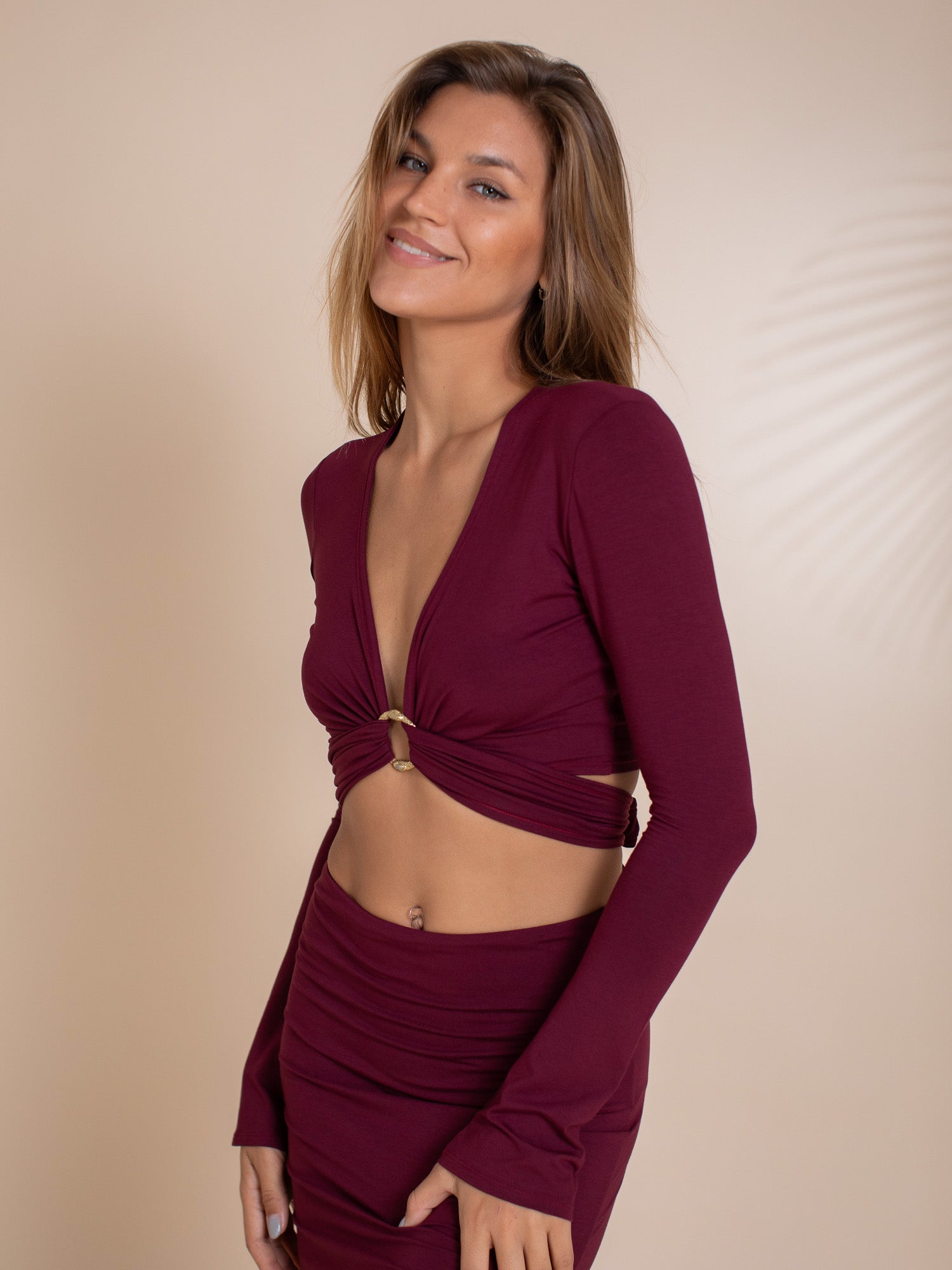 4-Way Juliette Top - Cherry Stone