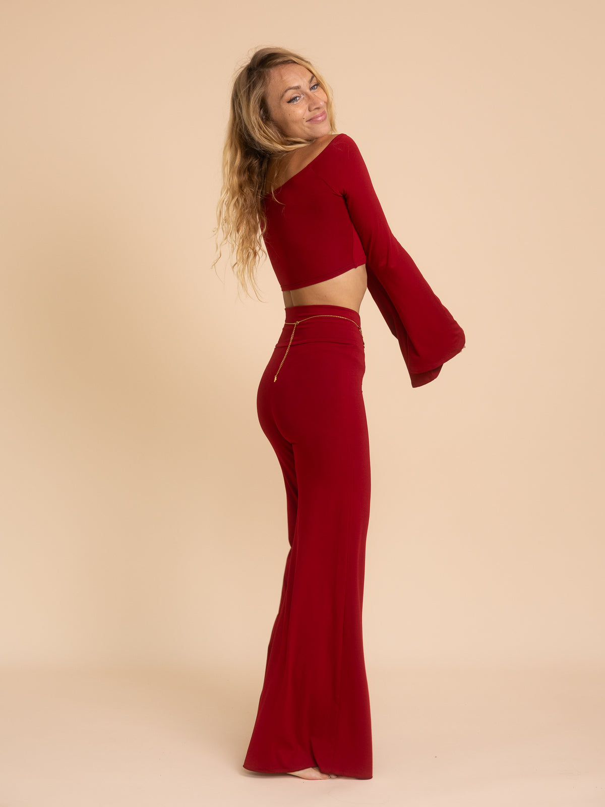 Freya Pant - Crimson Red