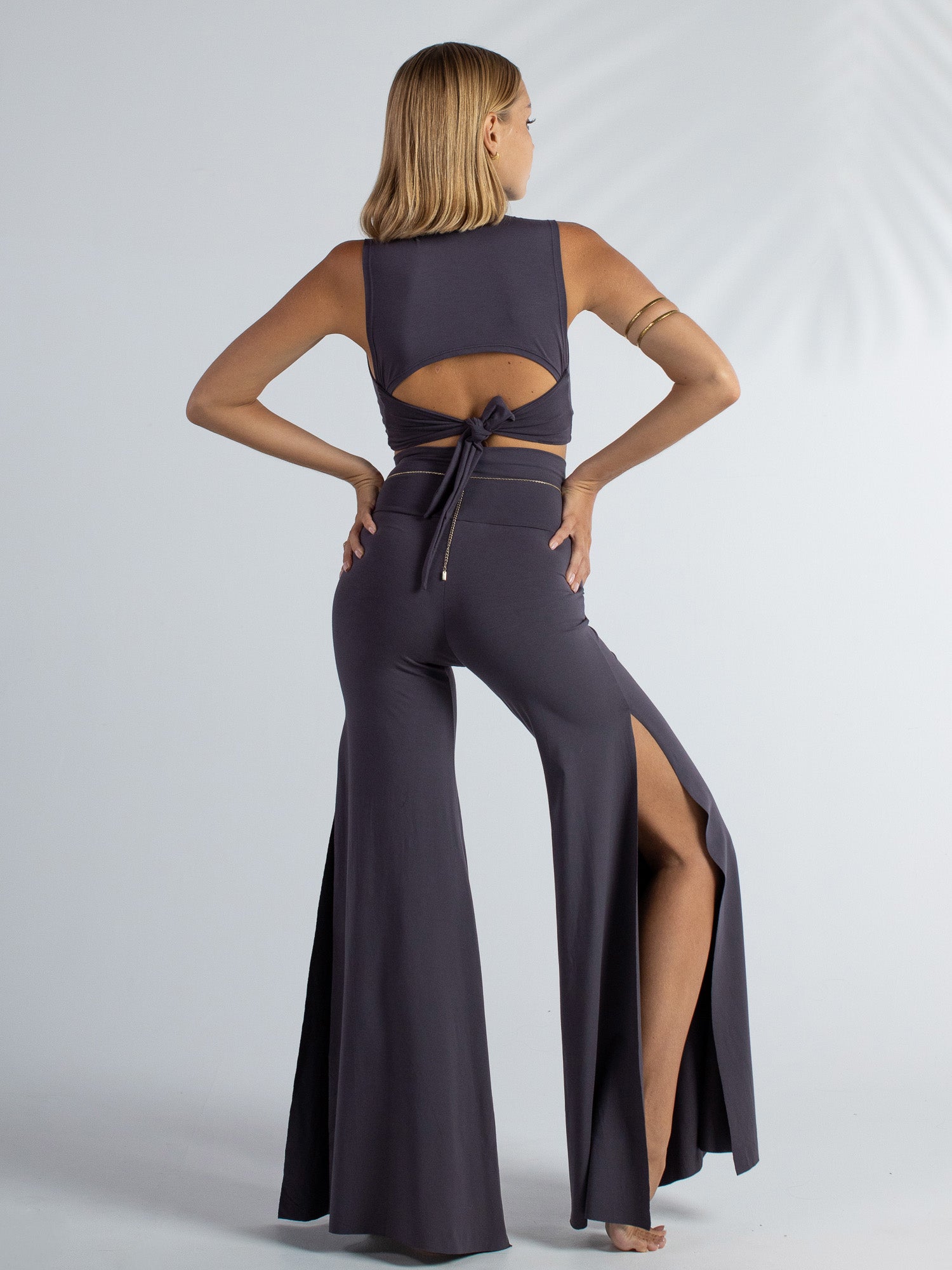 Juno Slit Pant - Hematite