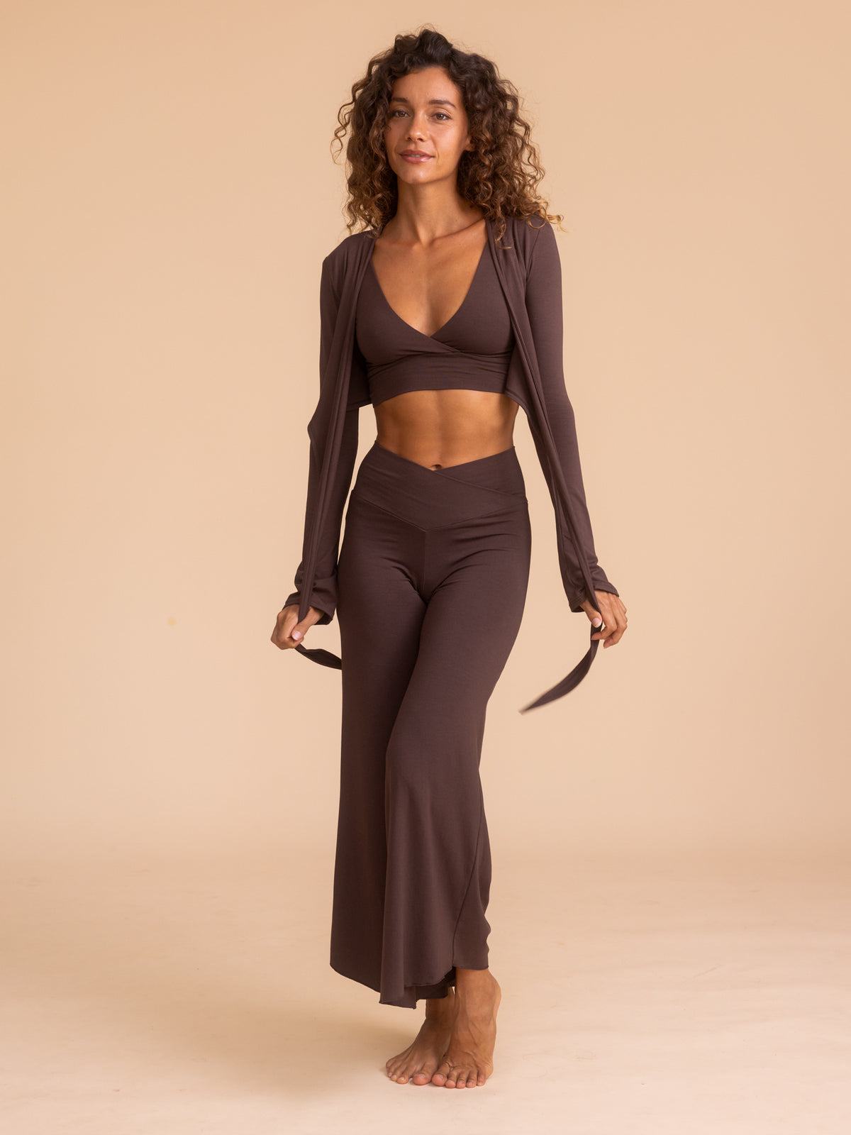 Artemis Reversible Crop Top - Cacao