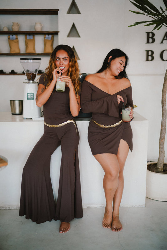 Long Savaya Top - Cacao