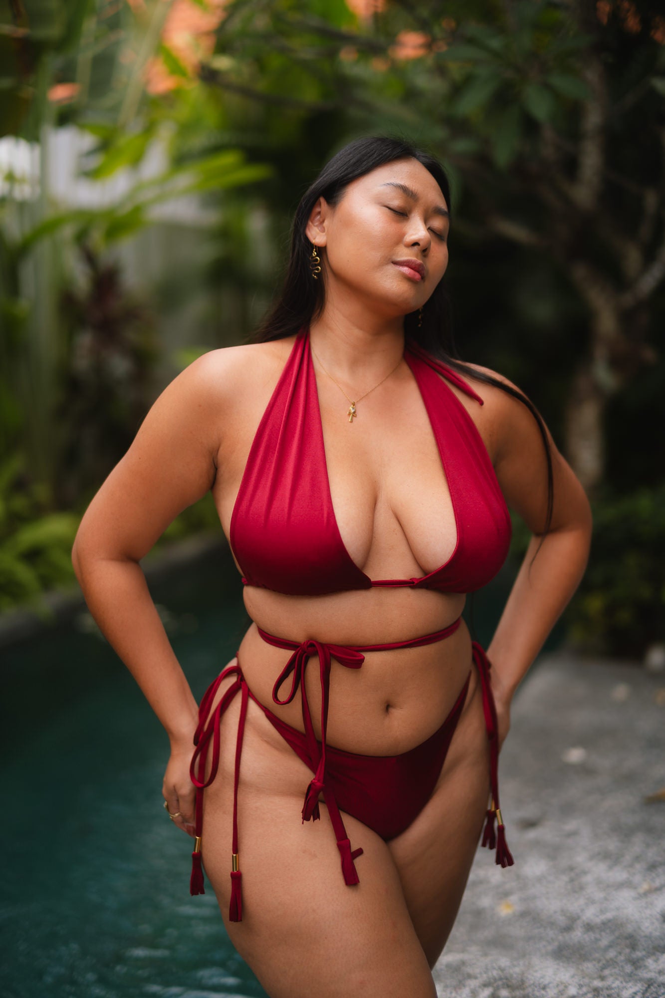 Calypso Bikini Bottom - Cherry