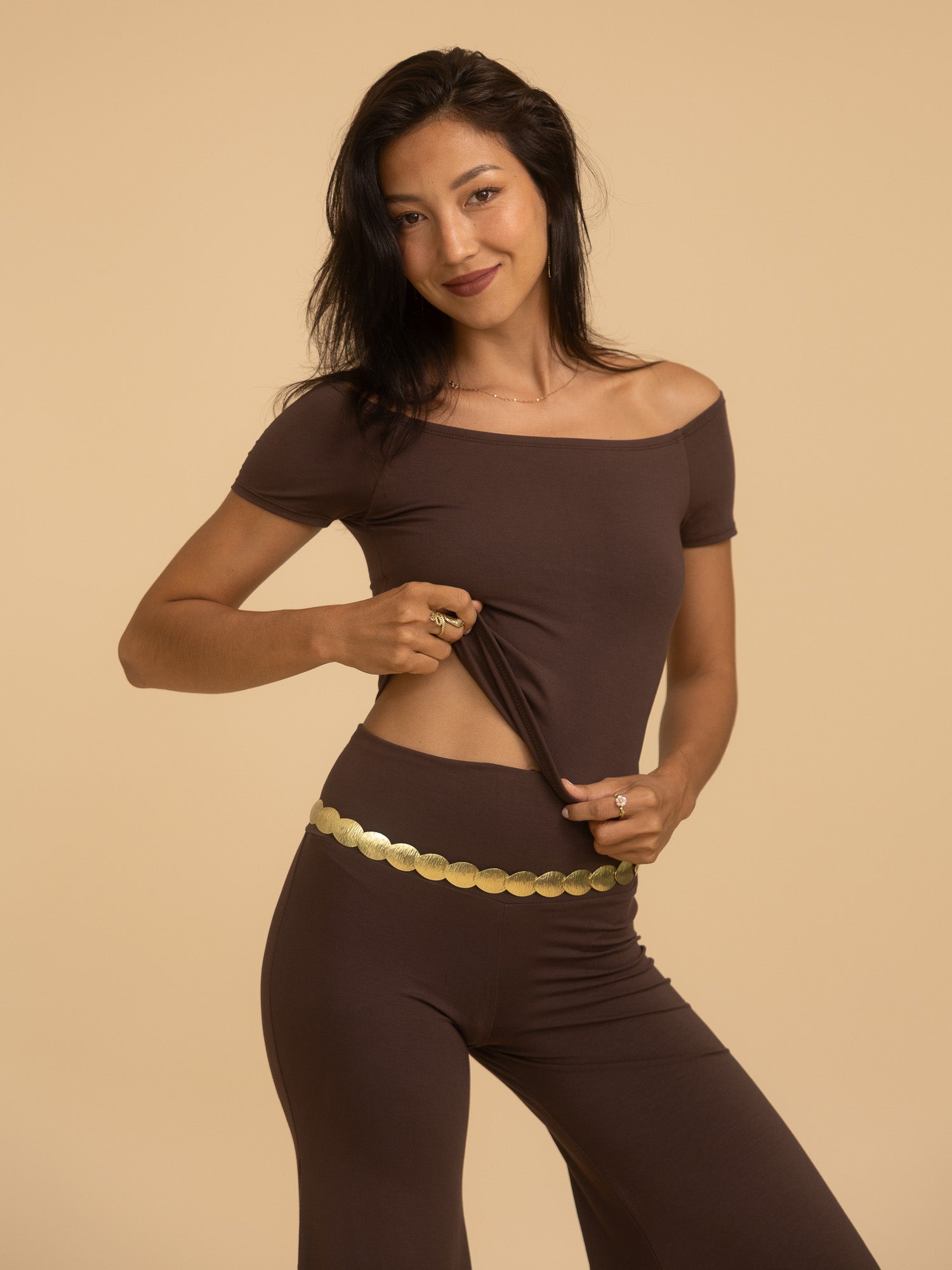 Long Savaya Top - Cacao