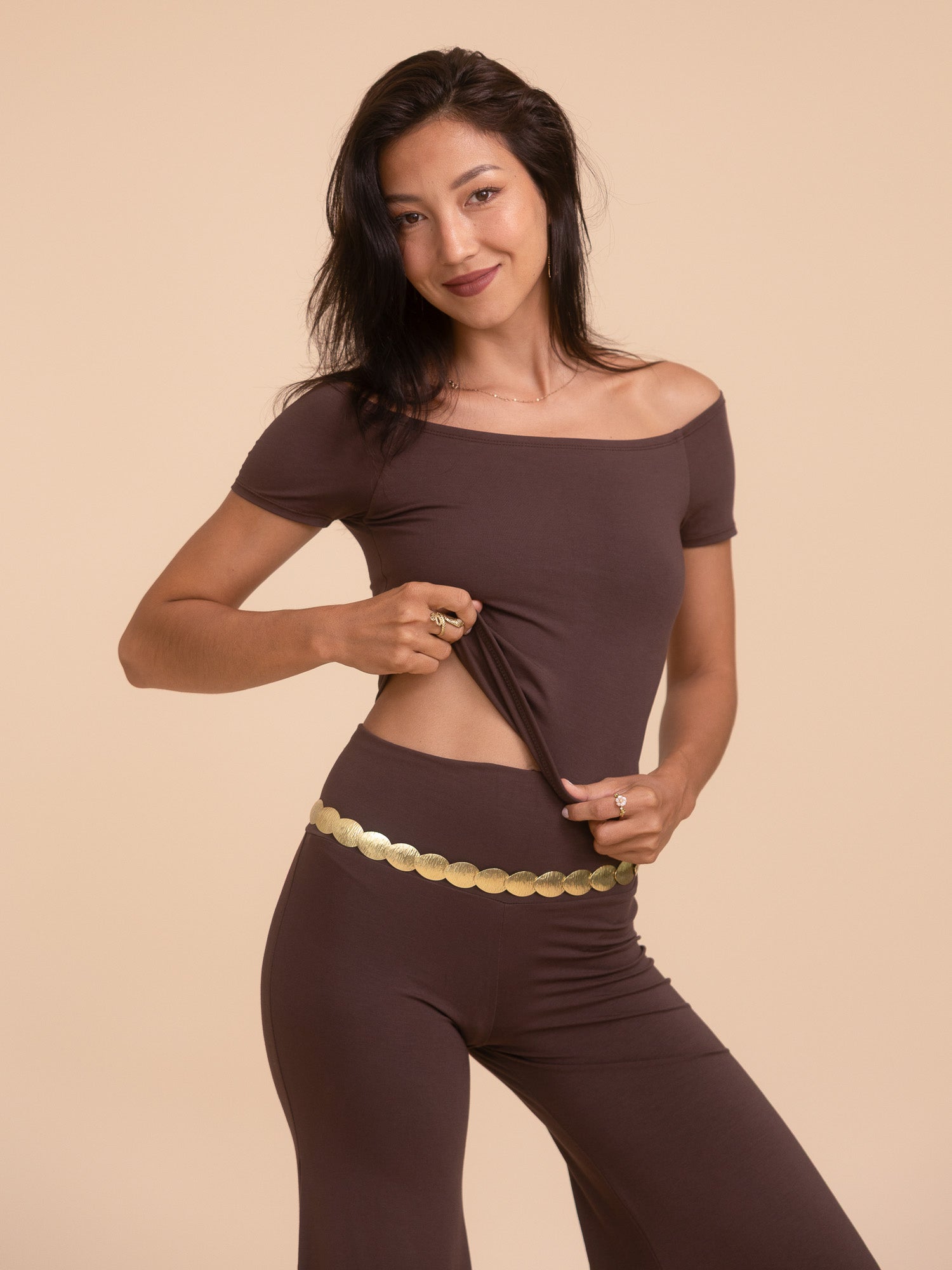 Long Savaya Top - Cacao