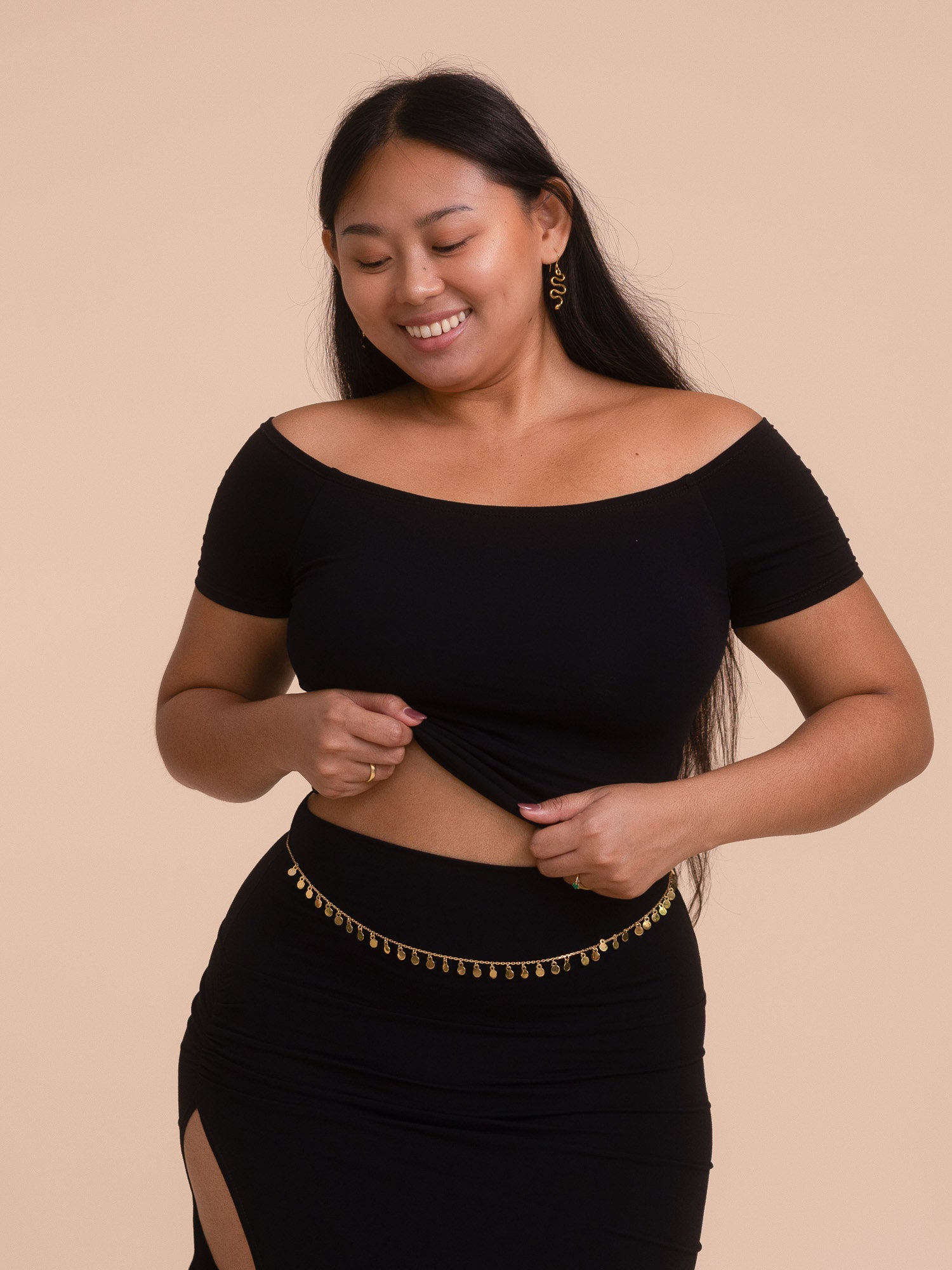 Long Savaya Top - Black Onyx