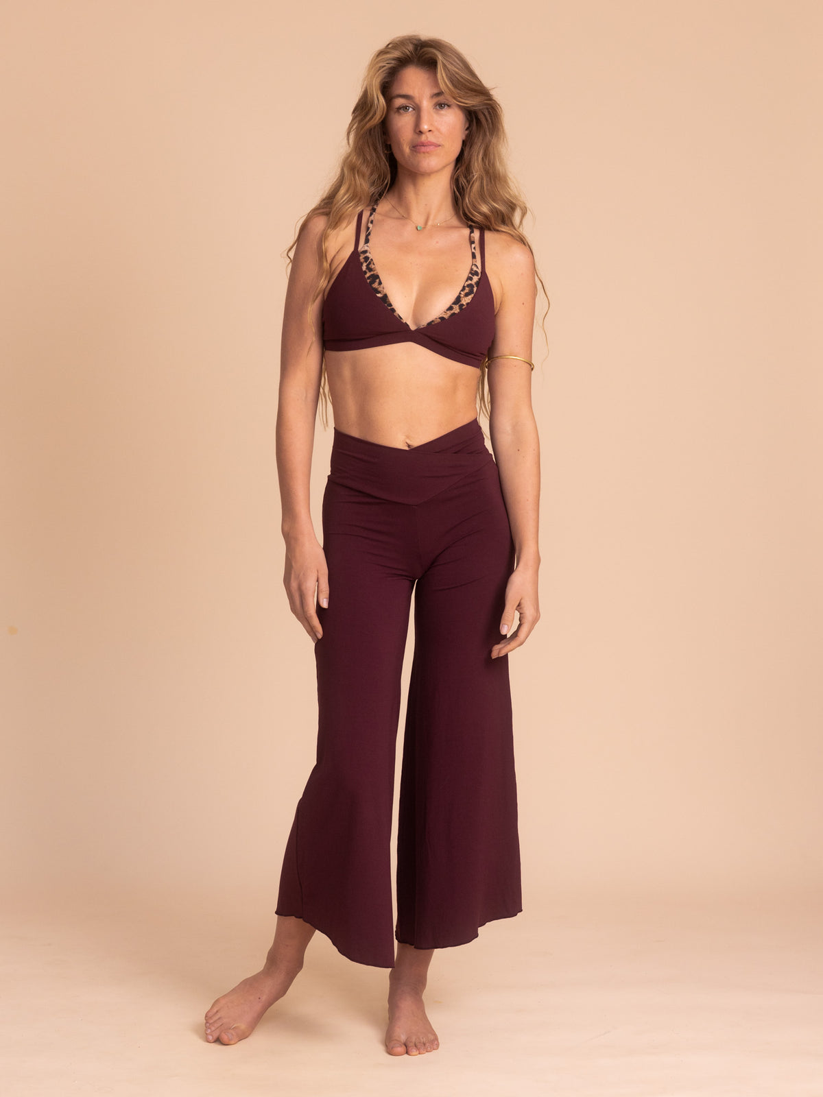Alora Flare Pant - Cherry Stone