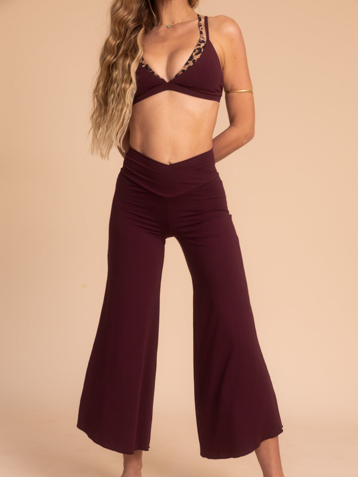 Alora Flare Pant - Cherry Stone