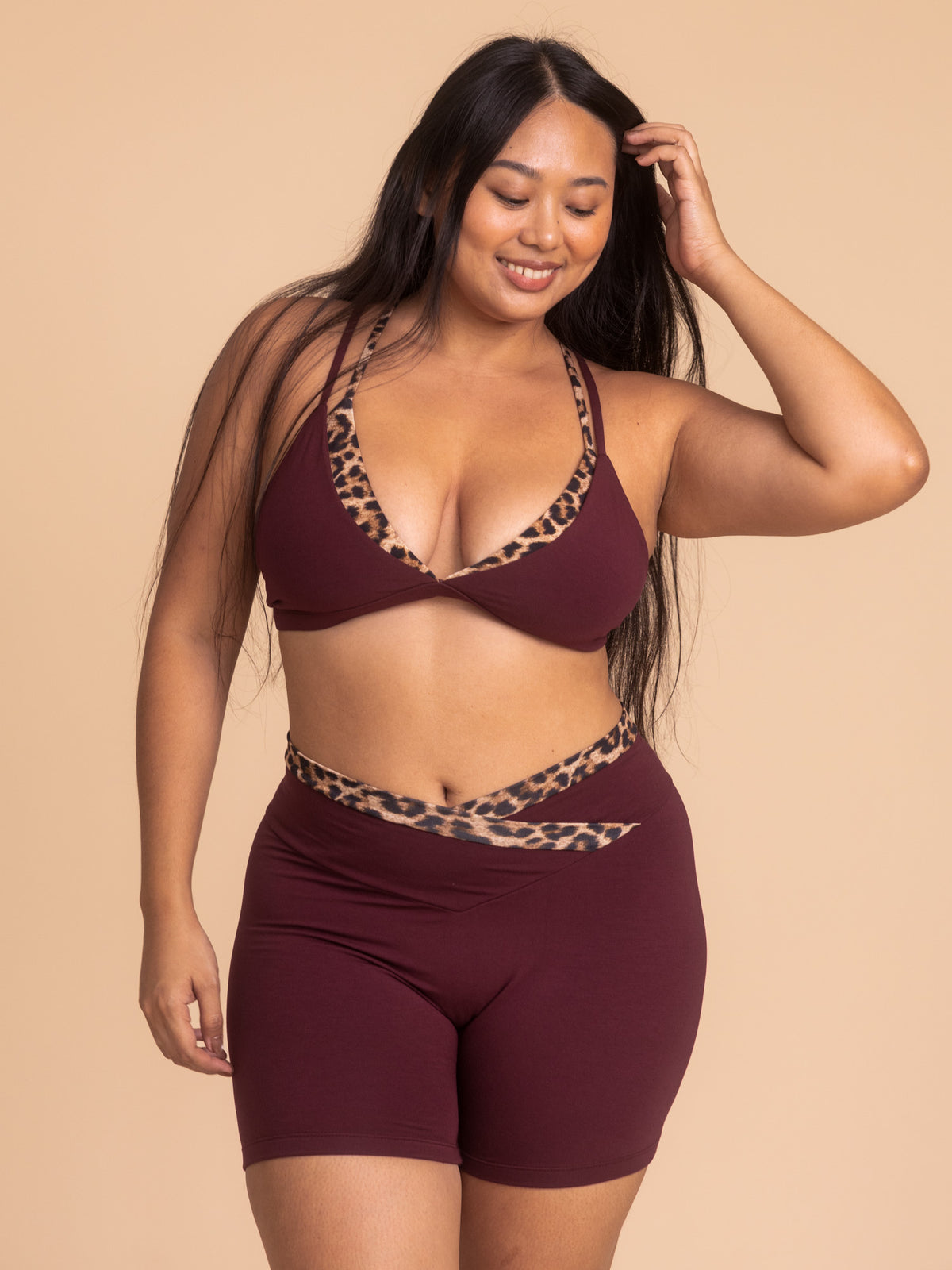 Nova Top - Cherry Stone / Leopard