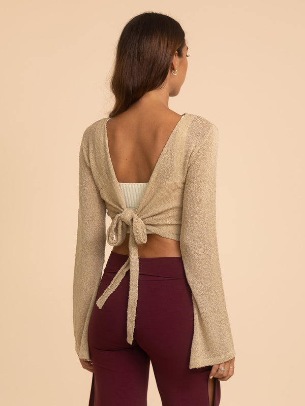 Olivia Knit Top (4-Way) - Ancient Sand