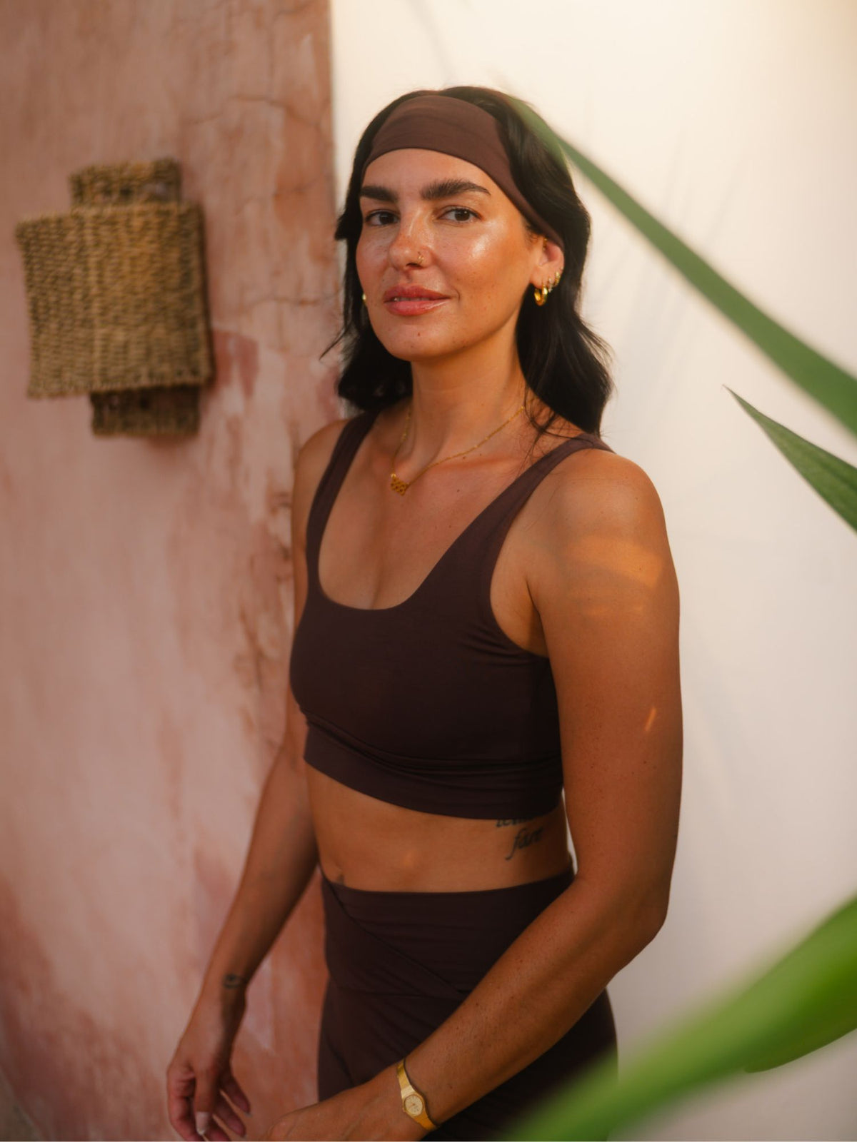 Artemis Reversible Crop Top - Cacao