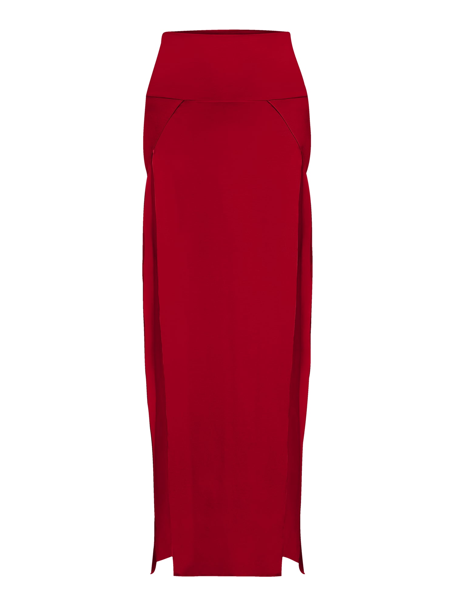 Cleopatra Slit Skirt - Crimson Red