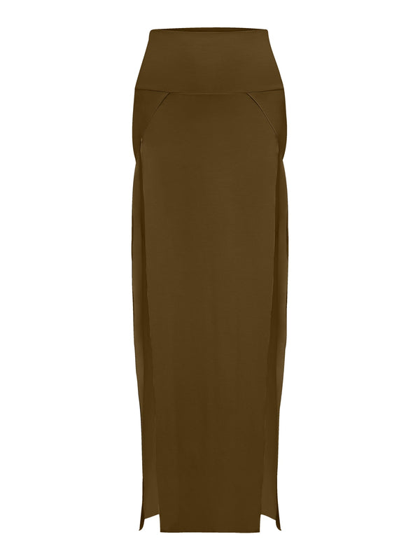 Cleopatra Slit Skirt - Olive