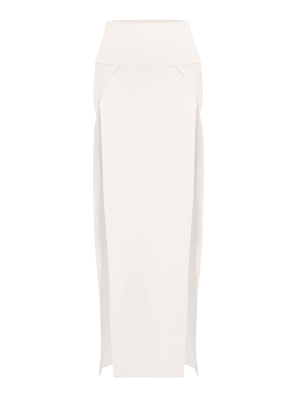 Cleopatra Slit Skirt - Sandy Pearl