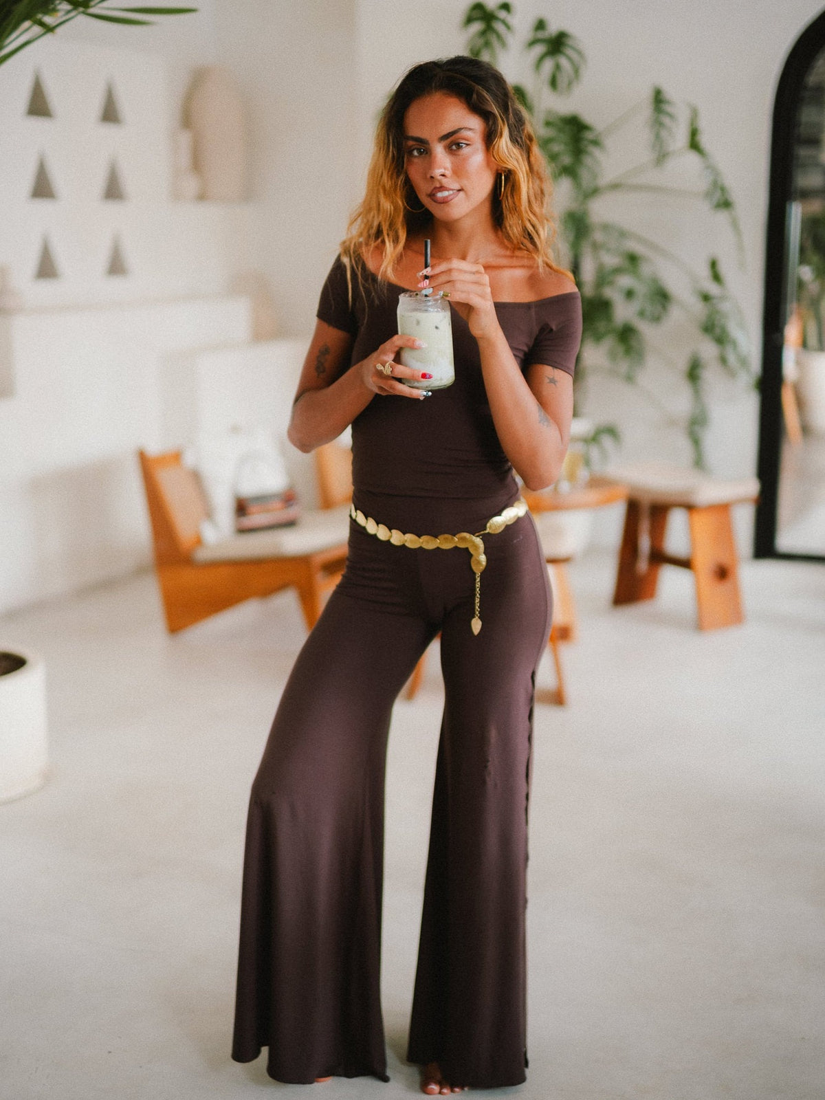 Long Savaya Top - Cacao