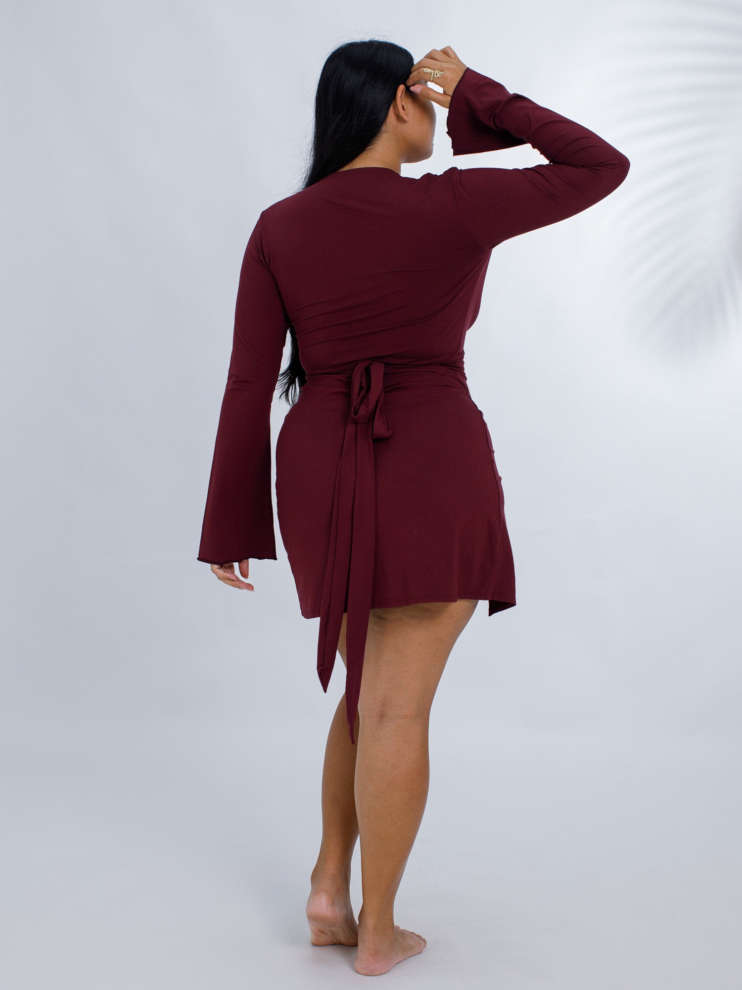 Tara Wrap Dress - Cherry Stone