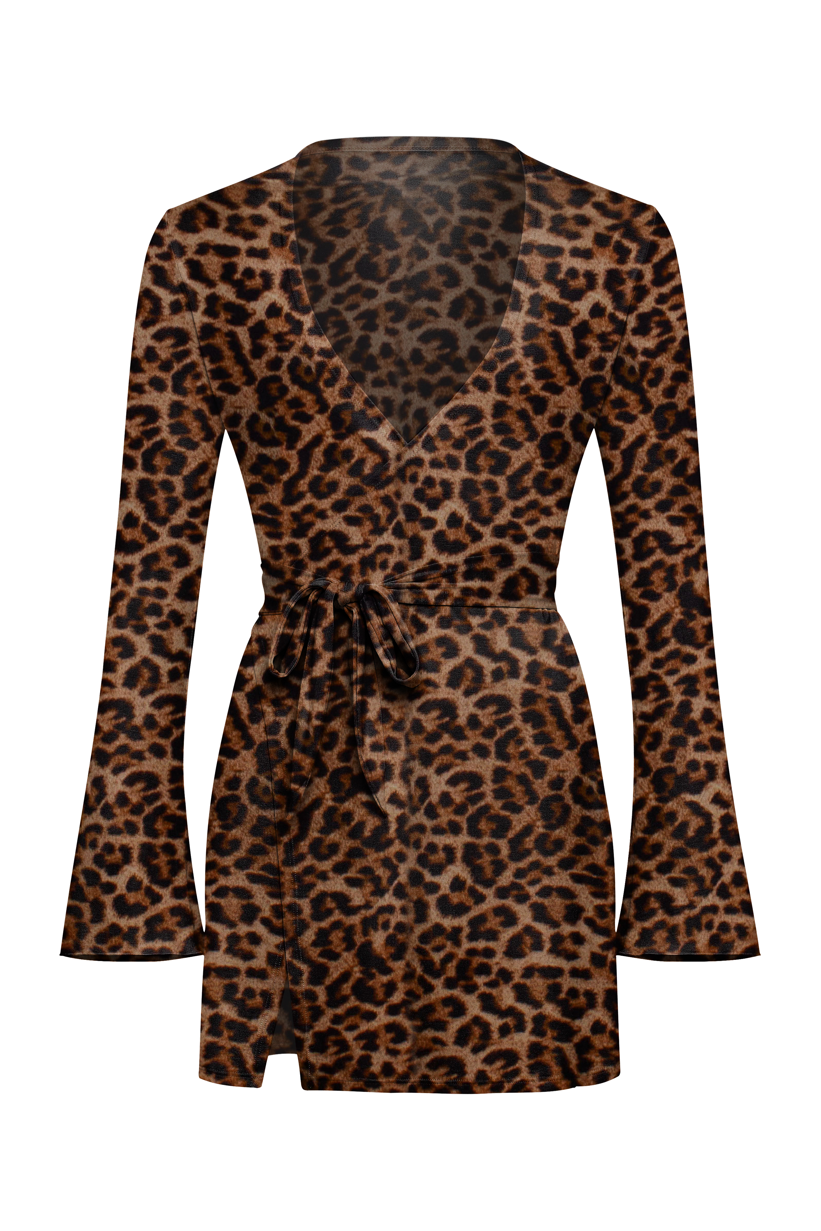 Tara Wrap Dress - Organic Leopard
