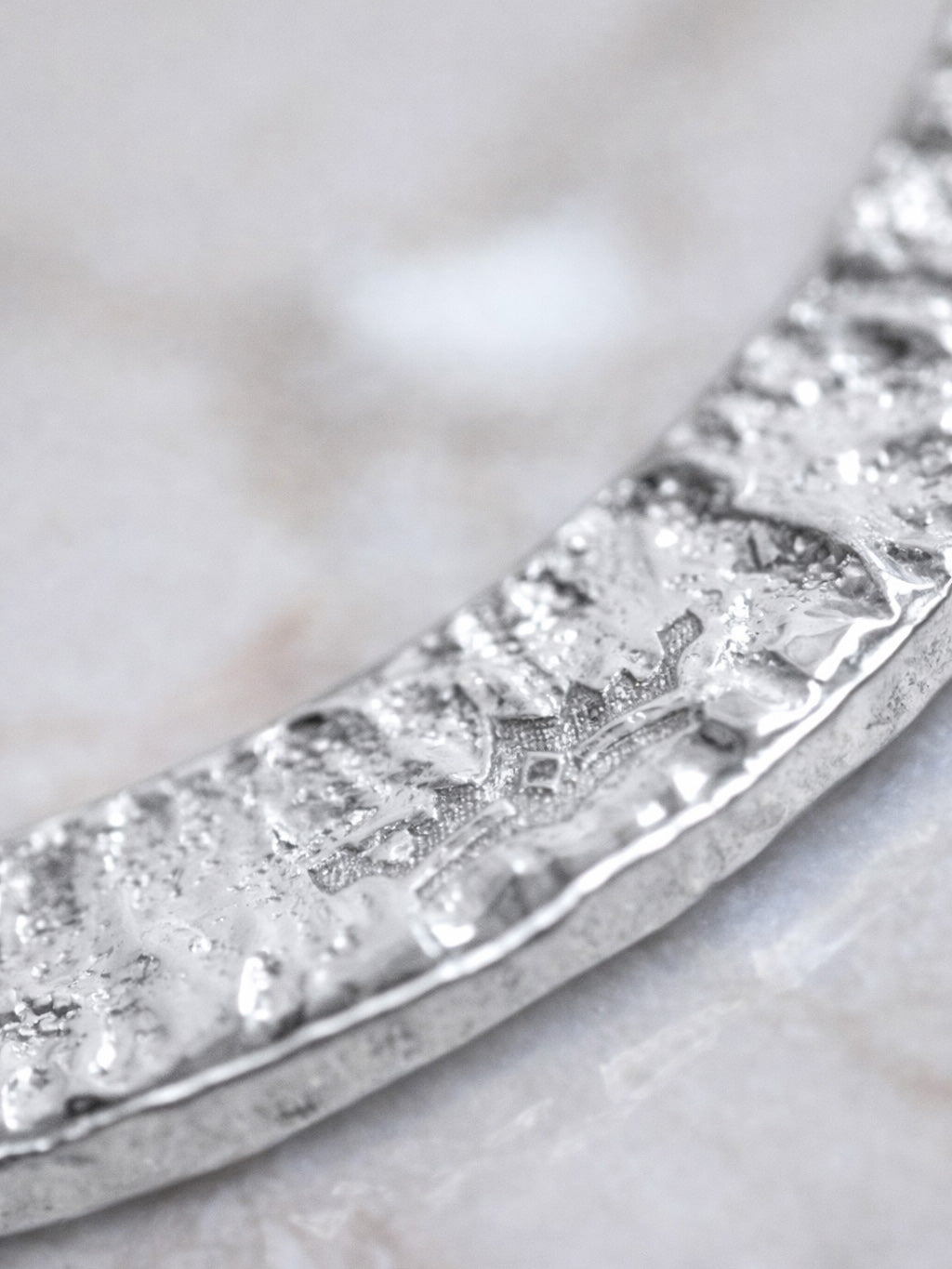 Hammered Medallion - White Brass